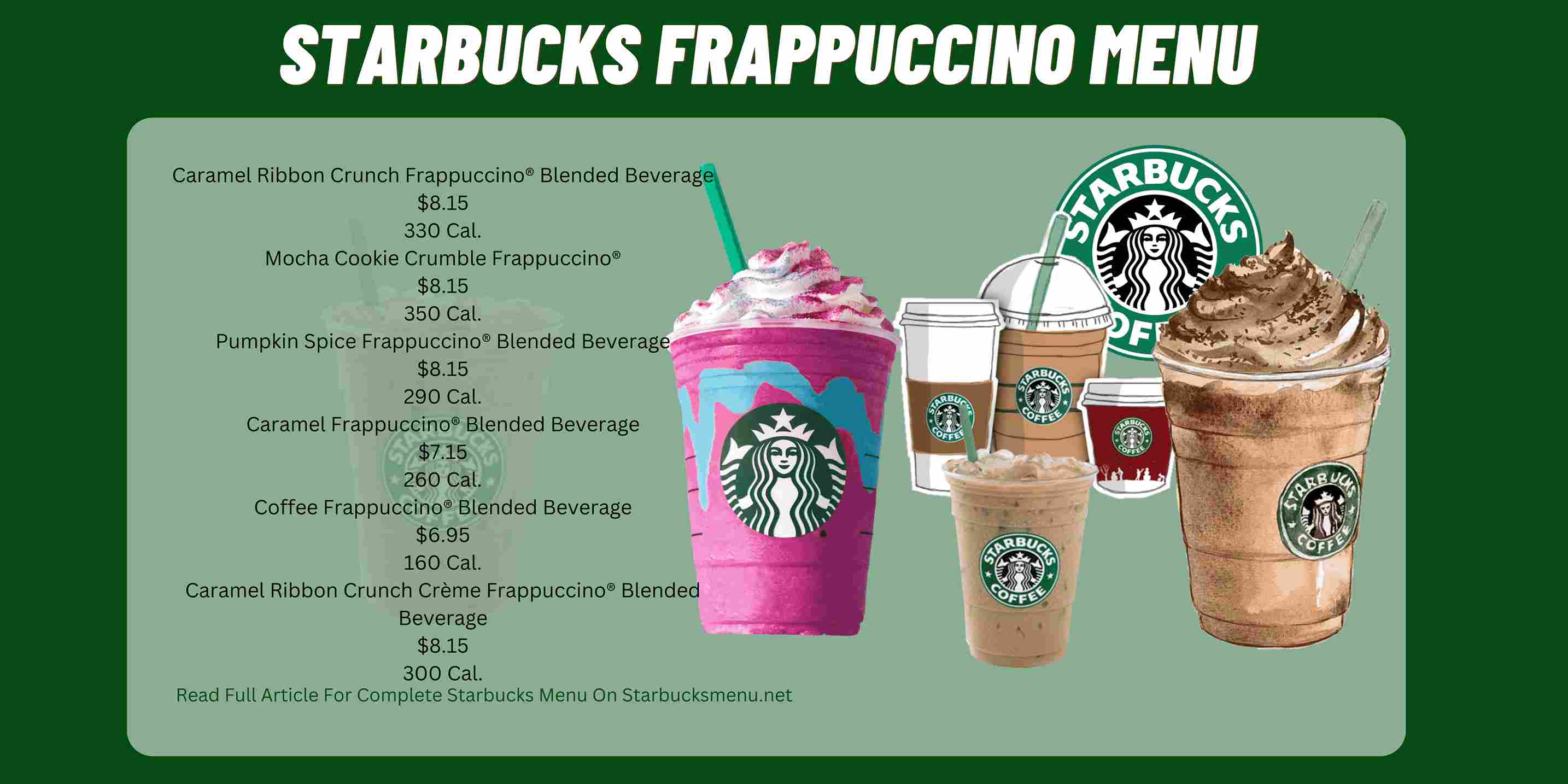 Starbucks Frappuccino Menu Prices [Updated 2023]
